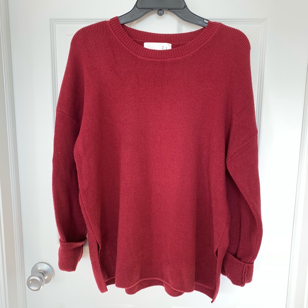 Oversized Burgundy Sweater
